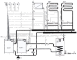 Dwa kotły w kaskadzie, trzy obiegi grzewcze + ciepła woda - IIw.